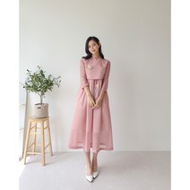 민한복 에리카 여성 계량 철릭 원피스 여자 개량 퓨전 허리 치마 드레스 생활한복