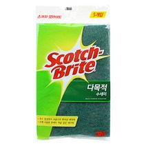 스카치브라이트 다목적 수세미 소형, 5개입, 1개