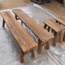 고제 고재테이블 고재상판 통원목식탁 카페테이블 느릅나무 차 테이블 복고풍 OT5847, P.벤치 160x26x45 높음