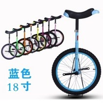 외발 자전거 어린이 성인 코어 근력 밸런스 균형 운동 다양한 사이즈 색상, 블루 18인치