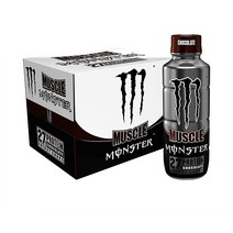 몬스터 에너지 드링크 443ml 12입 머슬 초콜렛 쉐이크 Muscle Monster Chocolate Energy Shake Protein + Drink 15 ounce (Pack of 12), 1set, 1set