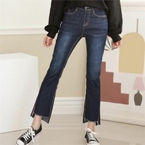 셀러허브 여성패션 [시스터즈] 깔끔 캐주얼 디자인 코디 밑단 언발 청바지