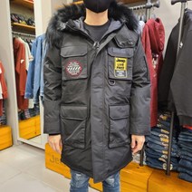 지프 JEEP 와펜 4포켓 오버핏 다운 점퍼 GJ4JPU412