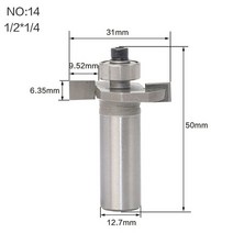 1/4 "생크 고품질" T 비스킷 조인트 슬롯 커터 조인트/슬로팅 라우터 비트 목재 작업, 14 NO14