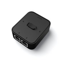 Koqit Cat6 네트워크 스위치 어댑터 1000M RJ45 선택기 기가비트 분배기 케이블 확장기 2 인 1 아웃 커넥터, Black