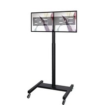 LMS-3200D 가로듀얼형 15~24인치 TV 스탠드 티비 받침대 워크스페이스 카트, LMS-3200D 가로듀얼형 기본형