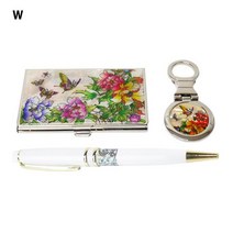 금장볼펜3종세트(백) 나비목단백 외 6종, 송하맹호도