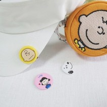 마크그린 피너츠 골프볼마커 볼마커 햇클립포함 찰리 루시 스누피, 볼마크+자석클립