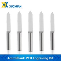 CNC조각기 CNC 플랫 하단 조각 도구 4mm 정강이 텅스텐 카바 이드 V 라우터 비트 나무 아크릴 플라스틱 PVC 밀링 커터, [04] 4x0.1x30D