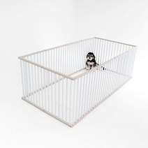 독톡 강아지 울타리 애견 펜스, 옵션03, 코코아밀크, 블랙