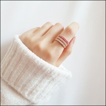 여자 반지 우정 데일리 럭셔리 주문제작 레이어드 패션반지 52 쁘니구제