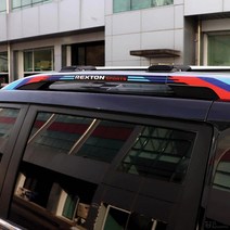 [JS AUTOMOTIVE] 쌍용 렉스턴스포츠칸 천장 루프렉 3색 엠블럼 랩핑필름 인테리어 악세사리 기스방지 용품, 블랙_프랑스