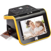 KODAK Slide N SCAN 필름 및 슬라이드 스캐너 대형 5 LCD 화면 컬러 및 흑백 네거티브 및 슬라이드 35mm 126 110 필, 단일옵션