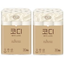 코디 베이지소프트 3겹 천연펄프 롤화장지 30m, 60개입, 1개
