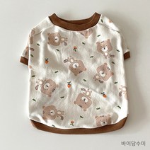 바이담수미 강아지옷 목폴라 티셔츠, 아이보리