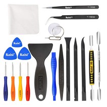 Kaisi Professional Electronics 오프닝 프라이 툴 수리 키트 금속 스퍼저 비마모성 탄소 섬유 나일론 스퍼저 및 정전기 방지 핀셋 포함 휴대폰 아이폰 노트