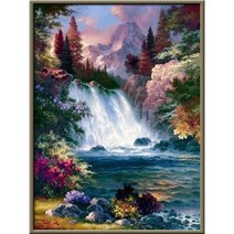 풍경 나무 인쇄 캔버스 11CT 크로스 스티치 자수 전체 키트 DMC 스레드 공예 수공예 취미 바느질 바늘 다른, hma45676, 40x50cm, 11ct 면사