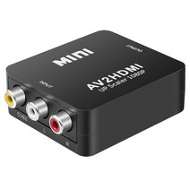 멀티 셋톱박스 HDMI 호환 AV/CVSB L/R 비디오 박스에 RCA 변환기 HD 1080P 60Hz 지원 HDTV 프로젝터 셋톱, 한개옵션0