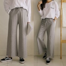 하늘바라기 여성용 하이 통 트레이닝 팬츠