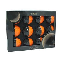 니트로 이클립스 반반골프공 12구 반반공, Black/Tangerine