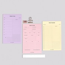 세컨드맨션 A5 플랜 메모 패드 데일리 위클리 타임, 02타임 트래커
