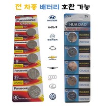 기아 현대 자동차 아반떼 모닝 티볼리 K5 스마트키 배터리 파나소닉 CR2032 5개, HUA DAO 5개