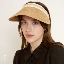 풋온 무지 라탄 썬캡 모자