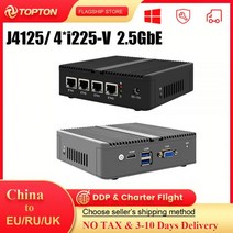 2022 새로운 방화벽 라우터 J4125 팬리스 2.5G 미니 PC 4 인텔 i225-V B3 2.5GbE Nics pfSense OPNsense VMware ESXi Proxmo, CN, 셀러론 N4000 + 에게, 램 없음 스토리지 없음