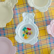 홈카페접시 국산 곰돌이 그릇 시리얼볼 베어볼 베어플레이트 7color, 베어볼::레몬옐로우 유광