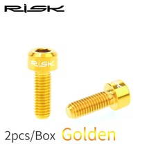 위험 2 개 m5 x 14mm 티타늄 브레이크 레버 볼트 MTB 변속기 레버 나사 고정 브레이크 핸들 볼트 4 색 자전, 02 Golden