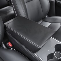 자동차 팔걸이 쿠션 차량용 의자 틈새 소품 테슬라 모델 3 Y 자동차 팔걸이 상자 보호 커버 중앙 제어 가, [01] Black