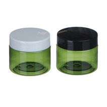 [허브스프레이] PET 크림용기 20g 30g 40g 50g 100g 150g 200g 250g DIY 소분 용기 슬라임통, 50g녹색 검정캡, 1개