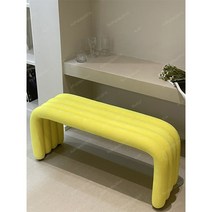 3줄 의자 김밥 유치원 가게 인테리어 의자 옷가게 의자 카페 의자, 노란색 길이 140CM
