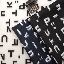 태백섬유 양면 네오플랜 레터링 원단 에어 쿠션지 레터링 나염 패턴 3종, 네이비(나)