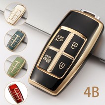 현대 제네시스 G80 GV70 GV80 TPU 4/6/8 버튼 자동차 키 커버 케이스 원격 홀더 액세서리, [01] 4A key case, [02] white, 01 4A key case_02 white