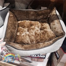 강아지집 COSTCO 구매함 KIRKLAND 코클랜드 양면 뒤집다 형 애완동물용집 깔다 방석 겨울 가을 1632795107, 커피