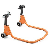 daytona 21096 오토바이용 리어 스탠드 5단계 높이 무단 조절 폭 l amp U자형 부착물 적재 용량 200kg(440.5lbs) 조정 가능한 후면 스탠드 2, 뒤쪽, 1개