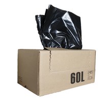 (에스디) 롤형 쓰레기봉투/분리수거 비닐봉투, 50매입-검정, 60L-1개