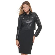 DKNY 도나카란 인조가죽 버튼프론트 자켓