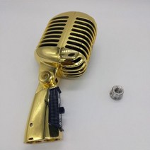 오인페 비트메이킹 사운드이펙트 전문 리본 마이크 메탈 55SH 클래식 빈티지 스타일 라이브 보컬 다이나믹 마이크 슬리버 로즈 슈어 용 골든, Golden