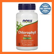 나우푸드 클로로필 엽록소 알팔파분말 100mg 90배지캡슐 Chlorophyll Alfalfa Powder