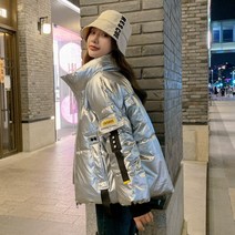 유광패딩 두꺼운 다운자켓 하이글로시 여자 코트