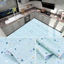 셀프장판 붙이는 소프트콘크리트 타일형 한지 대리석무늬 장판현대 두꺼운 PVC 바닥 스티커 자기 접착 종이, 05 Color-002_01 1m x 60cm