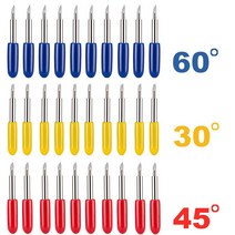 20Pcs Milling Cutter 30/45/60 Degrees Spare Blades For Roland Cricut Plotter Blade Electrical Cuttin, [01] 30 Degree