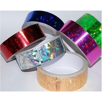 홀로그램테이프.1개 3cm x 10M 반짝이테이프 데코, 1개, 빨강3cm.1개