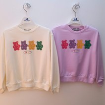 쁘띠앙팡 부평점 하*보 젤리곰이 나란히나란히~! 귀여운 여아맨투맨 (4~10살)