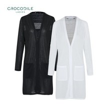 크로커다일레이디 크로커다일레이디 스트라이프 레이스 로브 롱가디건_CL0MTS903