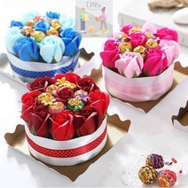 발렌타인 사탕 화이트 선물 미니케익 츄파춥스 데이, 츄파춥스미니케익 레드