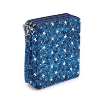 BTSKY 색연필케이스 컬러 케이스 대용량 파우치 펜슬 203858, Dark Blue+white, Dark Blue+white