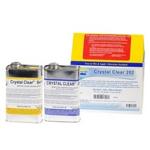 Smooth-On - Crystal Clear 202 (0.86kg) - 고투명 무발포 우레탄 레진(경화시간 90분) 황변 차단제 포함!